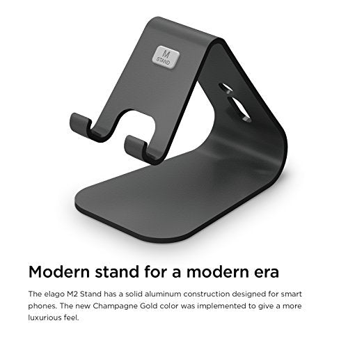 elago M2 Stand for All iPhones and Galaxy Smartphones (Angled Support for FaceTime) (Black) - color: Black