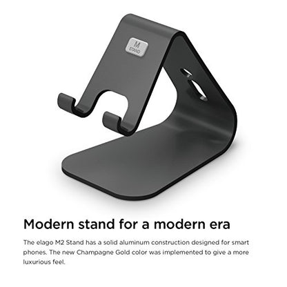 elago M2 Stand for All iPhones and Galaxy Smartphones (Angled Support for FaceTime) (Black) - color: Black