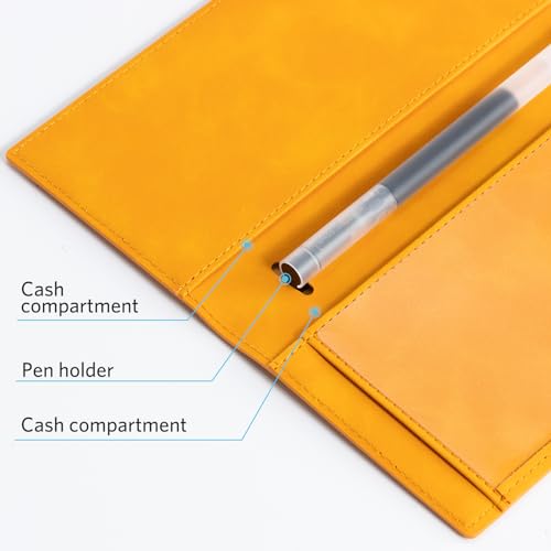 CoBak Checkbook Cover for Women & Men - PU Leather Case with RFID Blocking | Classic Design Check Book Holder for Personal and Business - color: Bourbon