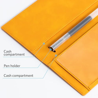 CoBak Checkbook Cover for Women & Men - PU Leather Case with RFID Blocking | Classic Design Check Book Holder for Personal and Business - color: Bourbon