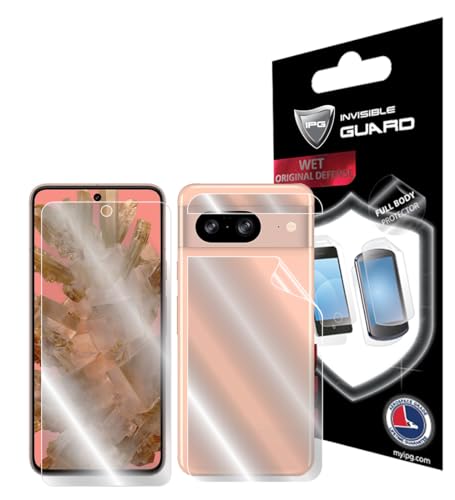 IPG for Google Pixel 8 FULL BODY Hydrogel Protector Invisible Touch Screen Sensitive Ultra HD Clear Film Anti Scratch Skin Guard - Smooth/Self-Healing/Bubble -Free Screen & Back