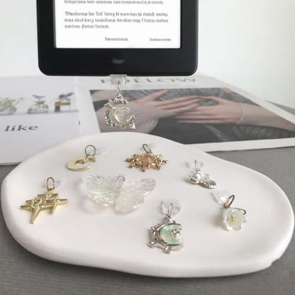 Charms for Kindle E-reader Phone Anti Dust Plug Charm - color: Golden,Silver
