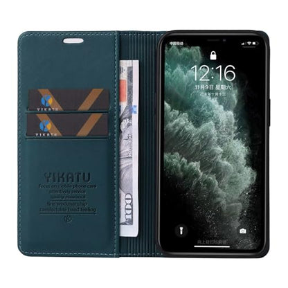 Caseurban Compatible with iPhone 11 Pro Wallet Case PU Leather Flip Folio Case with Card Holder Magnetic Closure Shockproof Protective Phone Cover Blue - color: Blue, size: iPhone 11 Pro