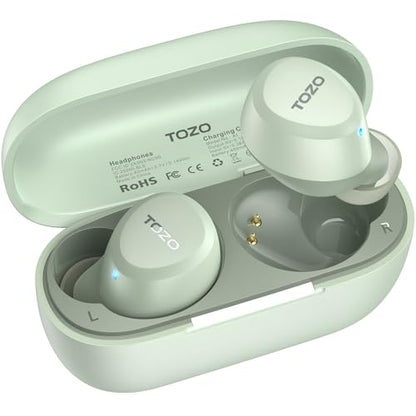 TOZO A1 Wireless Earbuds Bluetooth 5.3 Light Weight in Ear Headphones - color: Green