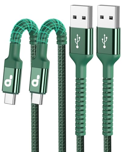 USB to USB C Cable Fast Charging 3FT, 2Pack USB A to USB C Charger Cord - color: Green, size: 3FT, style: USB A to USB C