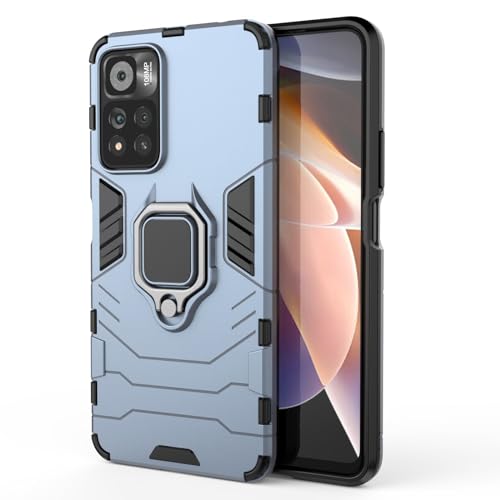 Max Power Digital Magnet Case for Xiaomi Redmi Note 11 Pro Shockproof Hard Phone Cover with Grip, Metal Ring Kickstand Bumper Shell [Compatible with Magnetic Car Mount] (Navy) - color: Navy, size: Xiaomi Redmi Note 11 Pro