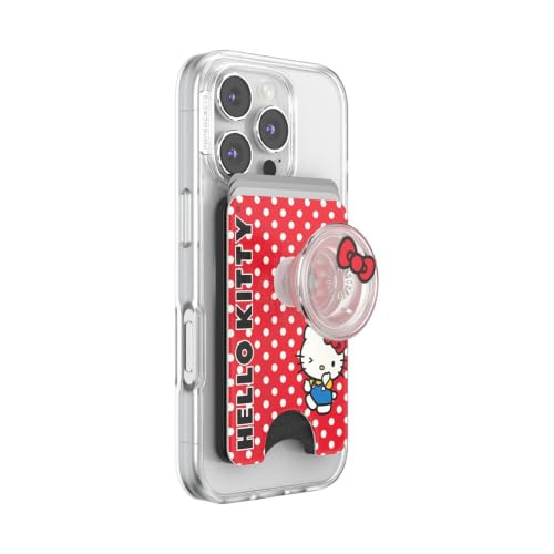 PopSockets Phone Wallet for MagSafe with Grip- Classic Kitty - color: Classic Hello Kitty, style: MagSafe