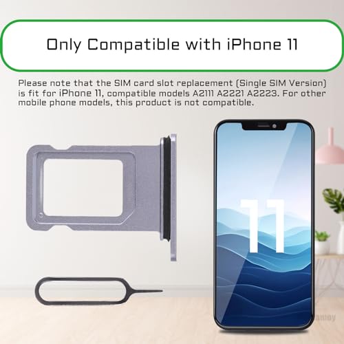 for iPhone 11 Purple Single SIM Card Tray Slot Replacement
