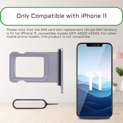 for iPhone 11 Purple Single SIM Card Tray Slot Replacement