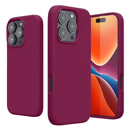 kwmobile Case Compatible with Apple iPhone 16 Pro Case - TPU Silicone Phone Cover with Soft Finish - Pomegranate Red - color: pomegranate red, size: iPhone 16 Pro