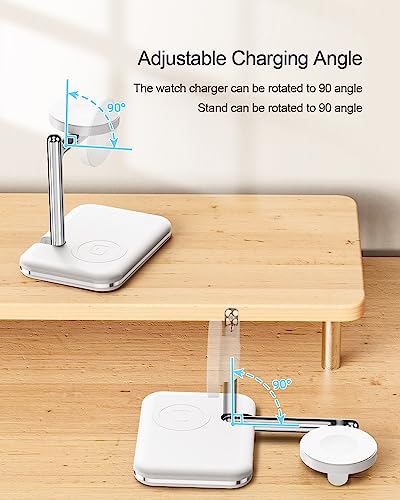 2 in 1 Charger Stand for Apple Watch and AirPods - color: White