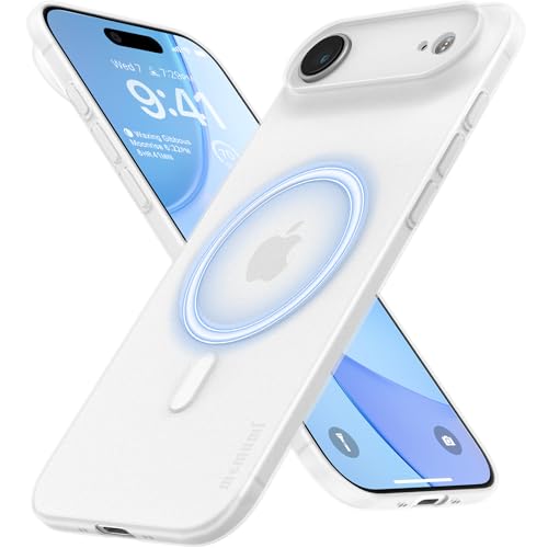 memumi Magnetic for iPhone Air Thin Case, Lightweight 0.3mm with Camera Full Protection for iPhone Air Magnetic Case Compatible with Mag-Safe in Minimalist, White - color: White