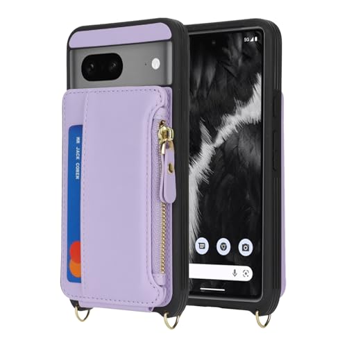 Cavor Compatible with Google Pixel 7 Case Wallet, Purple - color: Purple, size: Google Pixel 7