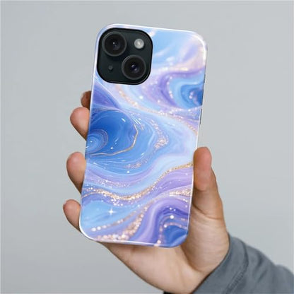 Case for iPhone 15 Plus, Shockproof Hybrid Protective Phone Case, Dual-Layer Drop Protection Anti-Scratch, Blue Purple Fluid - color: Blue Purple Fluid, size: iPhone 15 Plus