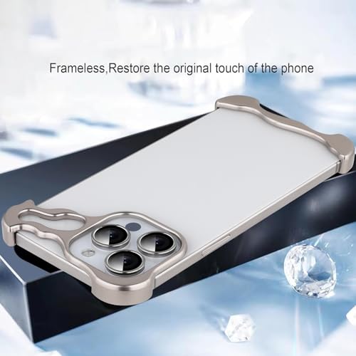 Frameless Phone Case Crafted for iPhone 12 Pro Max Silver - color: Aluminum Silver, size: iPhone 12 Pro Max