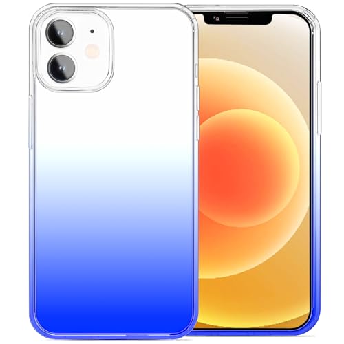 JJGoo Compatible with iPhone 12 Case & iPhone 12 Pro Case Clear, Soft Transparent Shockproof Protective Slim Thin Bumper Phone Cover, Blue Gradient - color: Gradient Blue