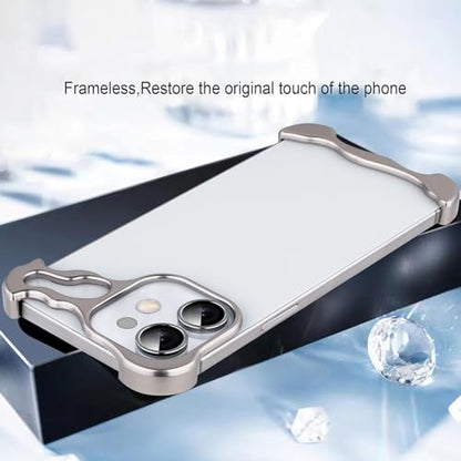 Frameless Phone Case Crafted for iPhone 12 Silver - color: Aluminum Silver, size: iPhone 12