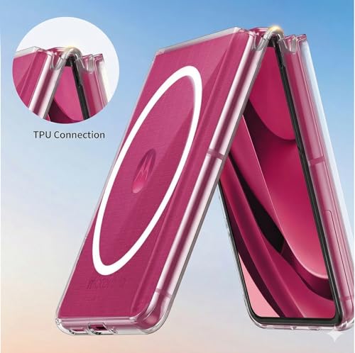 Case for Motorola Razr Ultra 2025/Razr Ultra 2026 Magnetic Cover Clear Phone Case,Slim-Fit Hard PC Bumper Shockproof Silicone Protective Cases,Transparent - color: Magnetic Clear-Motorola Razr Ultra 2025/2026