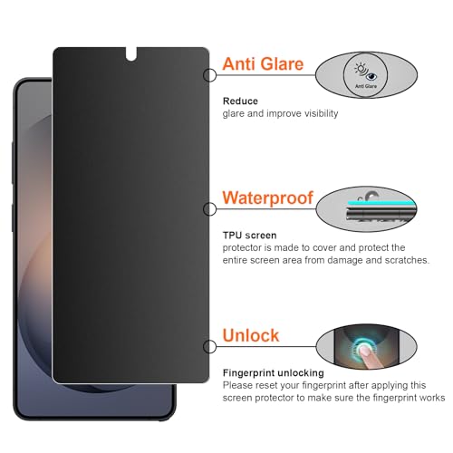 2 Pack 4 Way 360 ° Matte Privacy Screen Protector for Samsung Galaxy S26 Ultra 6.9 Inch [Not Glass], Anti-Scratch, Anti-Glare, Support Fingerprint Unlock - size: Samsung Galaxy S26 Ultra