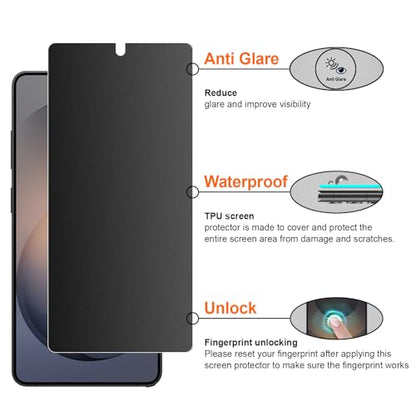 2 Pack 4 Way 360 ° Matte Privacy Screen Protector for Samsung Galaxy S26 Ultra 6.9 Inch [Not Glass], Anti-Scratch, Anti-Glare, Support Fingerprint Unlock - size: Samsung Galaxy S26 Ultra