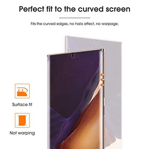 [4 pack] Samsung Galaxy Note 20 Ultra Screen Protector - TPU Film Screen Protector for Galaxy Note 20 Ultra 6.9 Inch, 2020 [High Definition] [Bubble Free] [Anti-scratch] [Anti-Fingerprint]