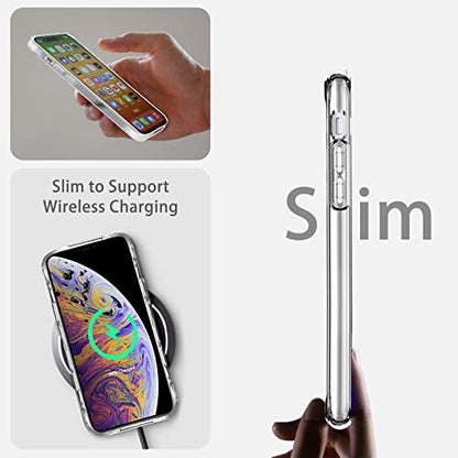 JJGoo Compatiable with iPhone Xs Max Case Clear, Transparent Shockproof Phone Case for iPhone Xs Max, Slim Anti-Scratch Hard PC Back Protective Cover Bumper - size: for iPhone Xs Max