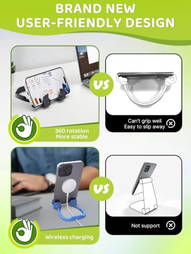 Stocking Stuffers for Boys Teens Men Adults Gifts Cell Phone Stand for Desk - color: Black & Blue