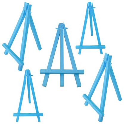 8PCS Plastic Display Easel Mini Frame Photo Frame Stand Blue Folding Desktop Stand Tripod Phone Holder Poster Holder Memo Holder Name Card Holder Photo Holder
