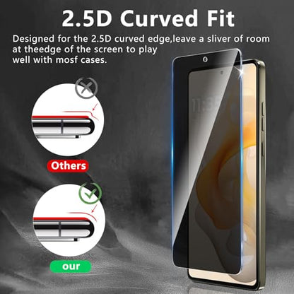 3 Pack Privacy Screen Protector Designed for Motorola Moto G Stylus 5G 2024,Full Coverage Anti-Spy Tempered Glass Film,9H Hardness,Anti-Fingerprint,Bubble Free,Easy to Install - size: Moto G Stylus 5G 2024 FK3