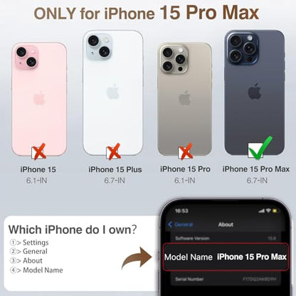 LOHASIC Compatible with Magsafe iPhone 15 Pro Max Wallet Case, Brown | Luxury Leather, RFID Blocking, Detachable Credit Card Holder Slot, Strong Magnetic, Kickstand, Flip Phone Case - color: Brown, size: for iPhone 15 Pro Max