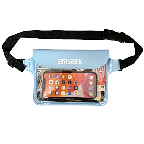 Waterproof Waist Pouch Dry Belt Bag Fanny Pack Keep Your Key Fob Wallet Kindle Phone Dry Perfect For Swim Surf Snorkel(Blue) - color: Blue