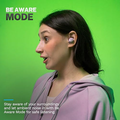 JLab Go Air Pop+ Earbuds, Dual Connect, EQ3 Sound, Mauve - color: Mauve, style: Matte