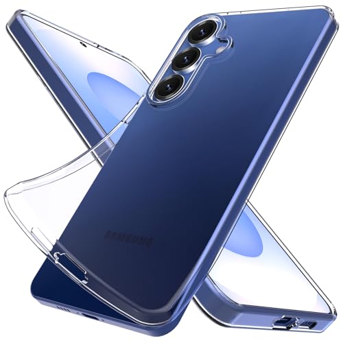 Silicone Clear for Samsung Galaxy S25 Plus Case,Thin with Comfortable Grip | Soft Slim-Fit TPU Galaxy S25 Plus Phone Cover,Non-Slip,Shockproof Protection,Scrath-Resistant - size: galaxy s25 plus case