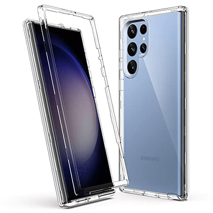 ULAK Clear for Galaxy S23 Ultra Case, Heavy Duty Shockproof Case Soft TPU Bumper Cover Transparent Protective Phone Case for Samsung Galaxy S23 Ultra 5G 6.8 inch - HD Clear - color: Clear