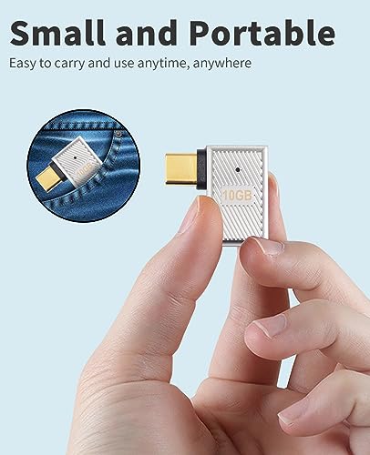 Duttek Right Angle USB C to USB Adapter 10Gbps, USB A to USB C 90 Degree Adapter, Type C Male to A Female Adapter 120W with LED Lndicator Light for MacBook, Laptop, Samsung Galaxy 2 Pack - style: Right Angle USB C Male to A Female Adapter