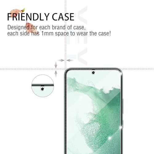 Screen Protector for Samsung Galaxy S22, [2+2 Pack] Tempered Glass for Galaxy S22 & Camera Lens Protectors[Ultrasonic Fingerprint Unlock] [Case Friendly] [Bubble-Free] - size: Galaxy S22