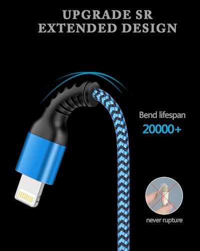 Short iPhone Charger Cord, 1FT/2Pcs USB A to Lightning Cable Fast Charging - size: 1FT