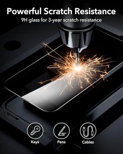 ESR 3 Pack for iPhone 13 Pro Max Privacy Screen Protector, FlawlessFit Tray