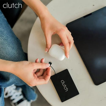 Clutch - Pro USB-C Portable Charger - Compatible with iPhone 15, 16, 17 & Android Devices - Power Bank Magnetic Battery - TSA Travel Approved - USB Rechargeable - Built-in Cable - 5000 mAh - 3.7oz - color: White