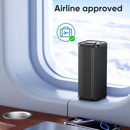 Power Bank with 100W AC Outlet, 27000mAh (98Wh) Portable Laptop Charger, 65W USB-C PD Fast Charging Battery, Wireless Charging Portable Power Supply for Travel, Camping, Road Trip & Emergency Backup