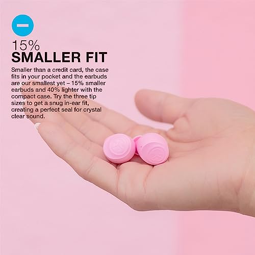 JLab Go Air Pop True Wireless Earbuds, in Ear Headphones, Bluetooth Earphones, Ear Buds with 32H Playtime, Bluetooth Earbuds with Microphone, USB Charging Case, Dual Connect, EQ3 Sound, Pink - color: Pink