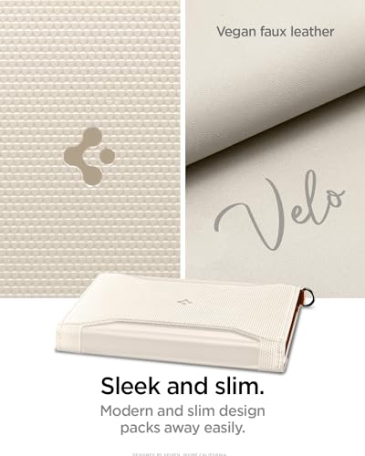 Spigen Life Passport Card Cover Holder, RFID Blocking | Travel Document Organizer, SIM Card Pin Included - Black - color: Dune Beige