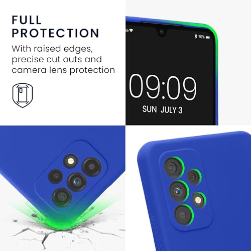 kwmobile Case Compatible with Samsung Galaxy A53 5G Case - Slim TPU Silicone Phone Cover - Soft Touch Finish - Baltic Blue - color: Baltic Blue, size: Galaxy A53 5G