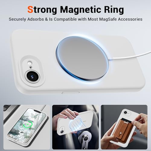 SUPFINE Silicone & Magnetic for iPhone 17e Case/iPhone 16e Case White - color: White, size: iPhone 17e/iPhone 16e