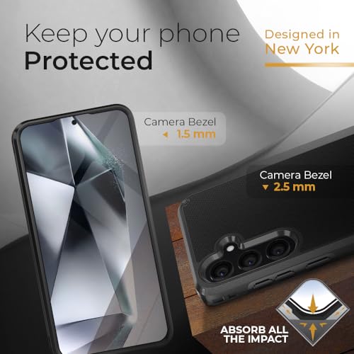 MOTIVE for Samsung Galaxy S24 Case with Belt Clip and Stand | 6.2" | Case & Holster, MagSafe compatible, built-in Kickstand Horizontal, 360° rotating belt clip, slim low-profile fit - size: s24