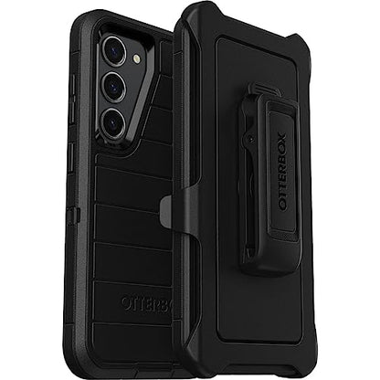 OtterBox Galaxy S23 (Only) - Defender Series Case - Black, Rugged & Durable - with Port Protection - Includes Holster Clip Kickstand - Microbial Defense Protection - Non-Retail Packaging - color: Black
