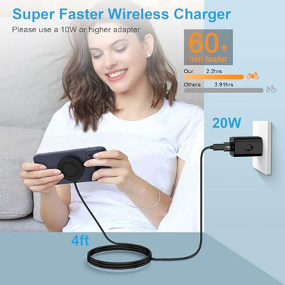for Samsung S26 Ultra Magnetic Wireless Charger Fast Charging Pad for Galaxy S26 S26+ S25 FE Ultra S24 S23 S22 S21 Z Fold7,15W USB-C/A Android Phone Wireless Magsafe Charger for iPhone 17e 17 16 15 14 - color: Black2