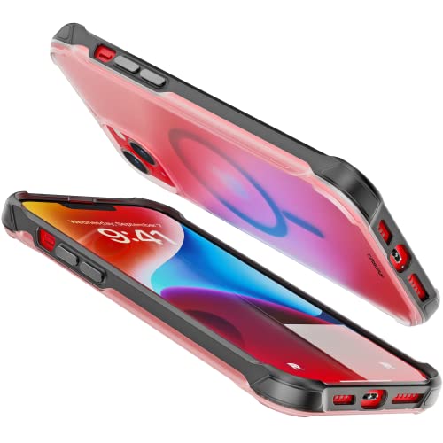 REBEL Phone Case for iPhone 14 Plus [Frosted Series Gen-4] Strong MagSafe Compatible, Translucent Matte Texture, Protective Shockproof Bumpers, Metal Buttons, 6.7 Inch 2023 Cover (Frosted Black) - color: Frosted Black, size: iPhone 14 Plus