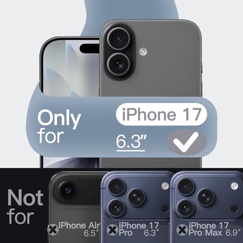 JETech Silicone Case for iPhone 17, Navy Blue | Silky Soft Touch, Shockproof Protection, Scratch Resistant, Microfiber Lining - color: Navy Blue, size: iPhone 17