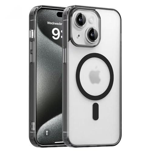 S. Tedazo Magnetic Case for iPhone 13 Compatible with MagSafe & MIL-Grade Protection,Not Yellowing,Scratch-Resistant,Translucent Matte Back Slim Phone Cover for iPhone 13-Frosted Black - color: Black, size: iPhone 13